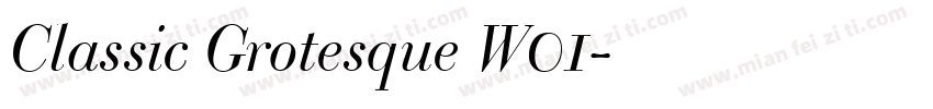 Classic Grotesque W01字体转换